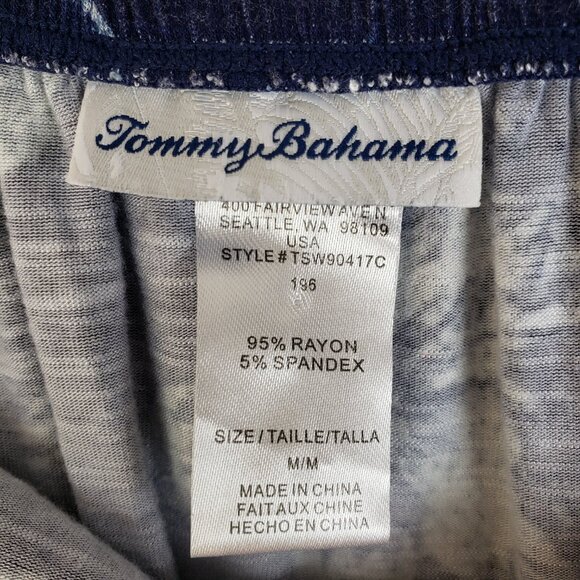 Tommy Bahama Strapless Maxi Dress Floral Stretch Strapless Tropical size M Navy - Picture 4 of 12